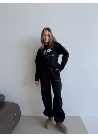 Жіночий спортивний костюм на флісі з принтом MonCher (373252815)