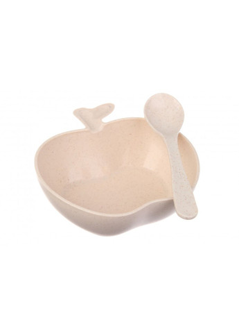 Детская тарелка Яблоко из экопластика голубая No Brand (342064486)