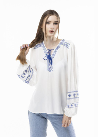 Белая рубашка женская вышиванка 33018 Park Karon хлопок (315994321)