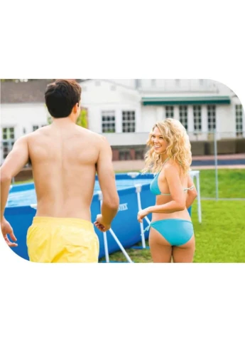 Каркасний басейн Rectangular Frame Pool 28274 (450 x 220 x 84 см) Intex (323637427)
