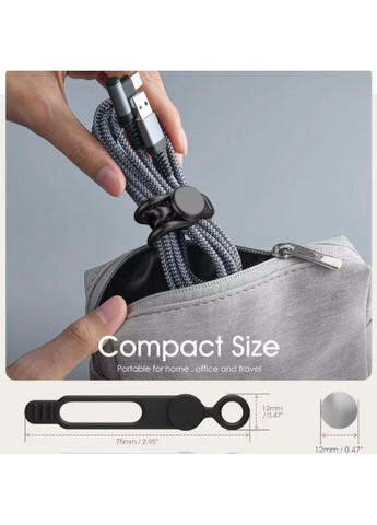 Фиксатор-стяжка для кабеля органайзер держатель 5 шт Черный REO (355889247)