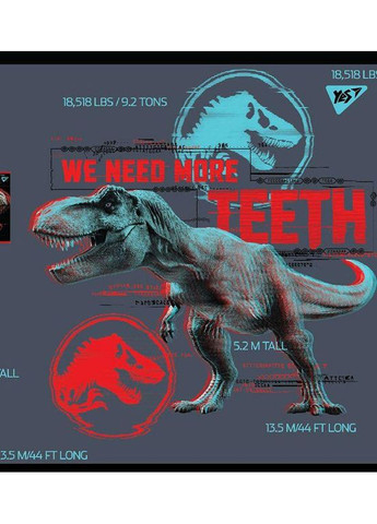 Зошит уч. " " 18арк.# /765317/ "Jurassic world. Science gone wrong" Ірідіум+гібрід.виб.лак (10/200) Yes (392421008)