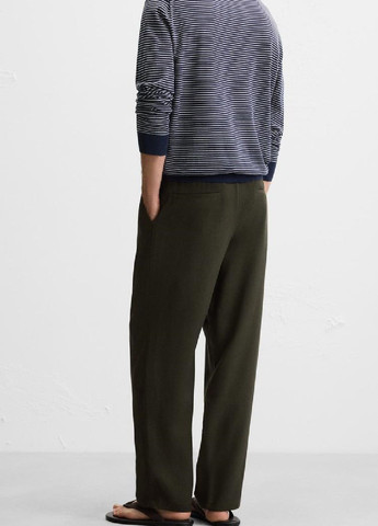 Хаки повседневный летние брюки Zara