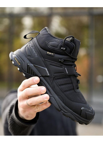 Чорні Зимовий зимові термо черевики black Salomon