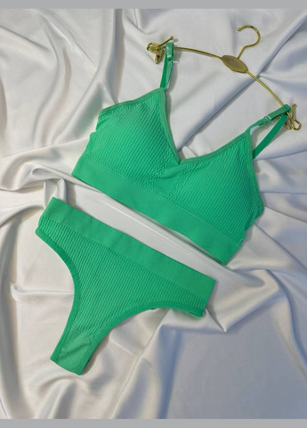 Зелений демісезонний базовий жіночий комплект білизни No Brand