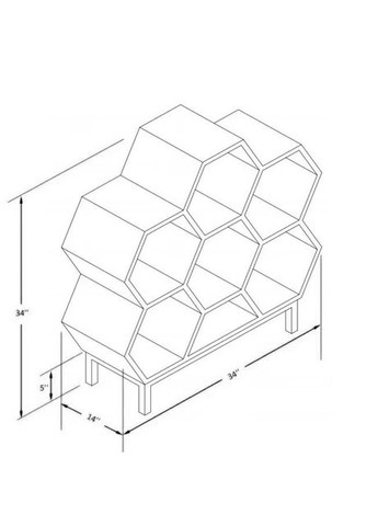 Стеллаж кухонный из дерева Джоис капучино (СТА-024609) No Brand (327860134)