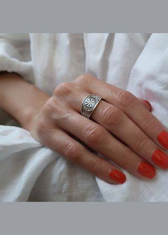 Срібна Каблучка без каменів Шолом Егіра 19.5 розмір срібло 925 проби чорнене 5.40г 4672ч No Brand (327878526)