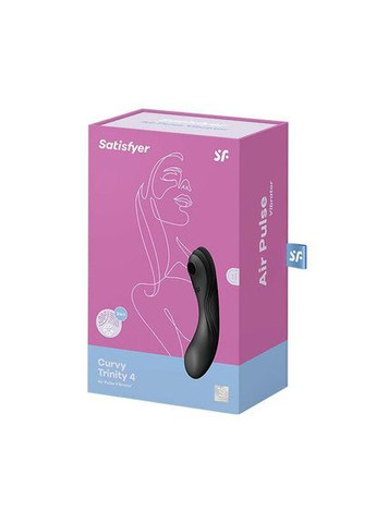 Вакуумный стимулятор с вибрацией Curvy Trinity 4 Black Satisfyer (303895253)