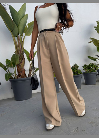 Жіночі штани палаццо колір беж р.42/44 454139 New Trend (289720094)