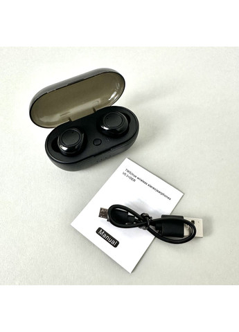 Беспроводные наушники Y50 series черные вакуумные блютуз гарнитура для музыки и звонков TWS (372460378)