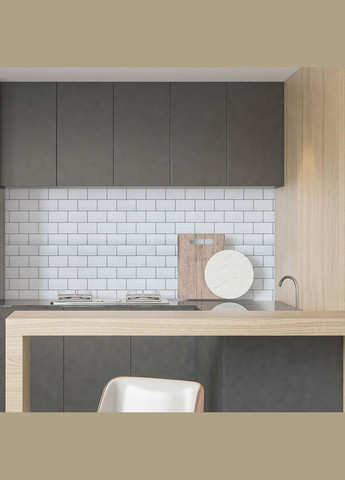 Самоклеюча поліуретанова плитка біла цегла 305х305х1мм (D) SW-00001193 Sticker Wall (329893175)