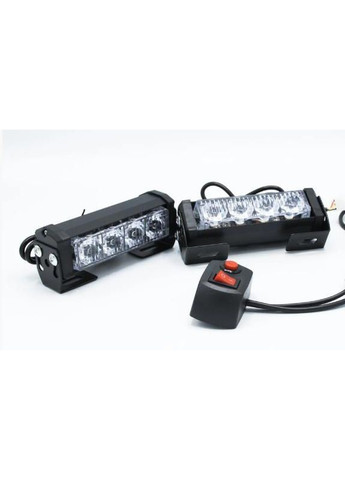 Яскраві світлодіодні автомобільні стробоскопи КРАСНО-СІННЯ, Проблискові маячки, поліцейські мигалки (2 LED) ABS (369165394)