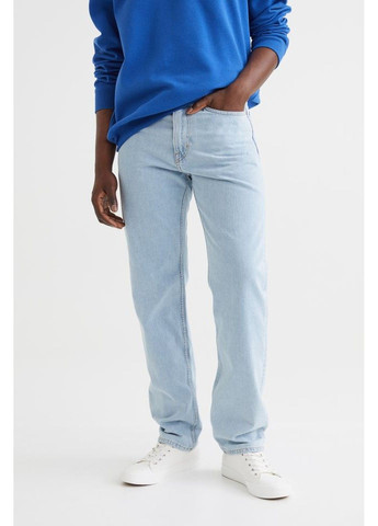 Светло-голубые повседневный демисезонные брюки H&M