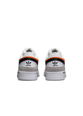 Белые демисезонные кроссовки мужские, вьетнам adidas Originals Drop Step White Gray Orange