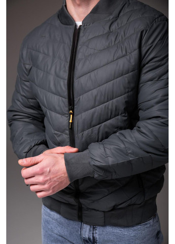 Куртка бомбер утеплений чоловіча бейсбольний на блискавці (359377973)