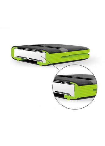 Зовнішній жорсткий диск 2 TB Armor A60 чорно-зелений (SP020TBPHDA60S3K) Silicon Power (294092788)