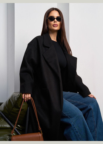 Черное демисезонное Пальто ISSA PLUS