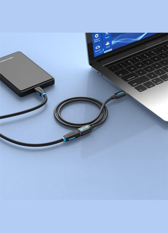 Кабель USB 2.0 A Male to A Female Extension Cable 2M black PVC Type (CBIBH) Vention (301090716)