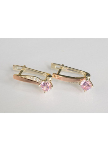 Срібні сережки з золотими пластинами Silver Style (367113158)