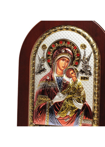 Страсна (Неустанної Допомоги) Ікона Божої Матері 10x14см в різнобарвній емалі аркової форми на дереві Prince Silvero (265215654)