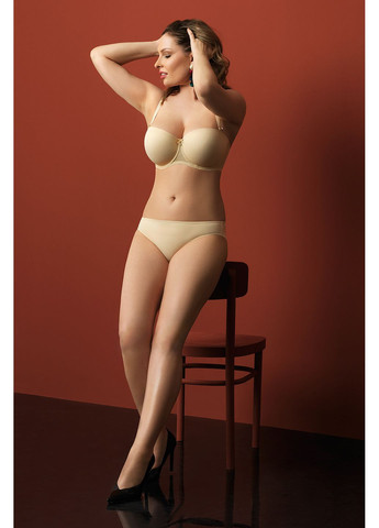 Светло-бежевый бюст. balconette, р.75f, черный Corin