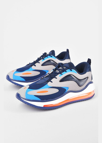 Темно-синій Осінні кросівки чоловічі темно-синього кольору на шнурівці Let's Shop