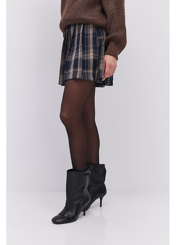 Темно-синяя короткая клетчатая юбка женская темно-синяя Arjen