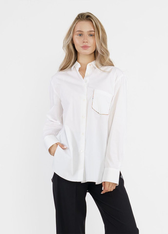 Белая кэжуал рубашка однотонная Paul Smith