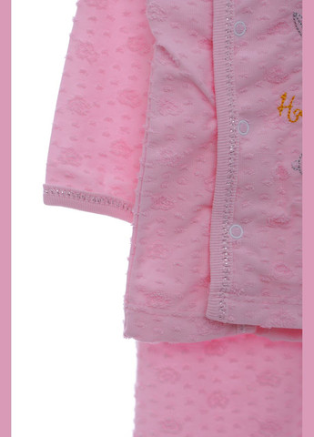 Розовый демисезонный костюм для девочки с длинным рукавом трикотажный грибочек розовый 68 см (37191) BABYKROHA