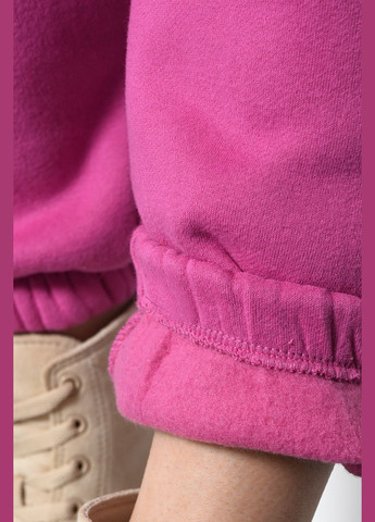 Спортивні штани жіночі на флісі малинового кольору Let's Shop (285692220)