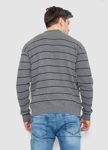 Сірий демісезонний светр чоловічий в смужку Sport Line