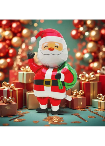 Надувная статуя Деда Мороза 96 см - большой праздничный баллон, декор для Нового года и Рождества для дома и улицы No Brand (370454920)