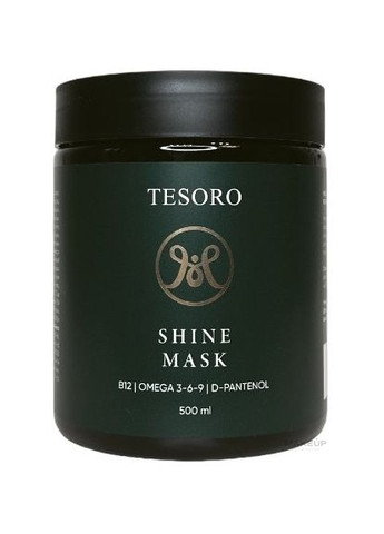 Маска з вітаміном В12 та омега 3-6-9 для регенерації та зміцнення волосся - Tesoro Shine Mask 500ml (1381882-17475776) Moli Cosmetics (368868256)