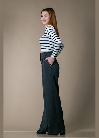 Брюки палаццо с резинкой диагональка CHICLY (315774190)