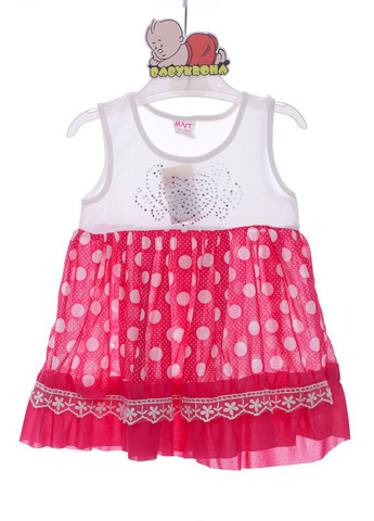 Розовое платье летнее трикотажное с балеро горошек розовое 86 см (38333) BABYKROHA (323469552)