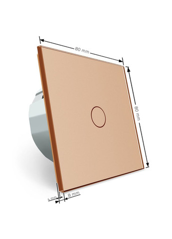 Сенсорный уличный выключатель Влагозащищенный 1 сенсор золото стекло (VL-C701IP-13) Livolo (370971211)