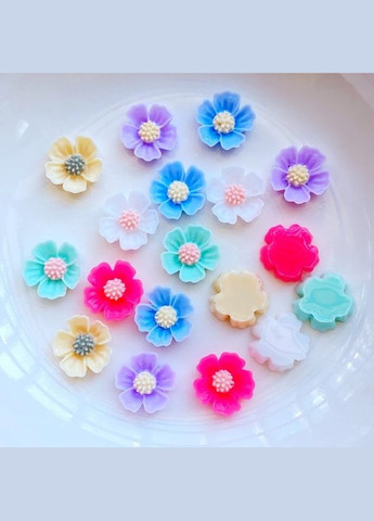 Шарми-квіточки для нігтів 5 шт Гербери фіолетові - Стильні фігурки для унікального манікюру No Brand (313238769)