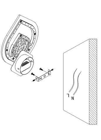 Настінний світлодіодний світильник бра AZALIA ICE 13 Вт 305x215x47 мм Білий ESLLSE (360423511)