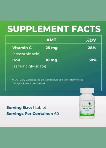 Залізо, 10 мг, Optimal Iron Chewable,, 60 жувальних таблеток Seeking Health (292007458)