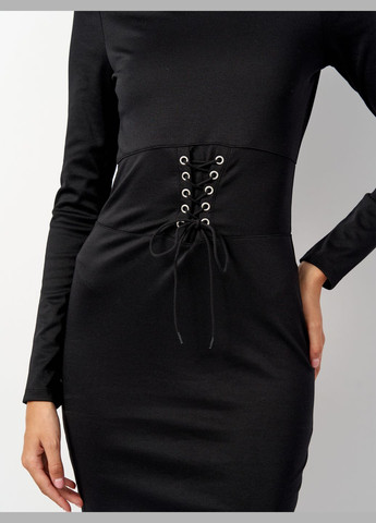 Черное платье H&M однотонное