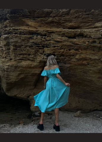 М'ятна коктейльна, ділова, повсякденний, кежуал, вечірня жіноча сукня кльош FINO Mode