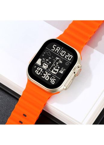 Часы электронные с будильником и календарем для мужчин и женщин оранжевые с подсветкой ProDobro (367264200)