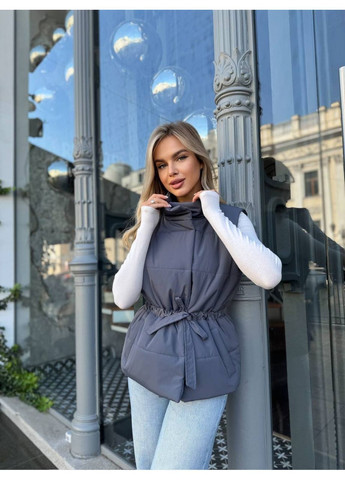 Осенняя жилетка женская на кнопках с кулиской (Замеры в описании) Vione (368708863)