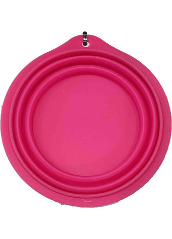 Миска складана силіконова дорожня VIAGGIO для тварин рожева 500 мл 14.5 см (8023222111714) Croci (282959830)