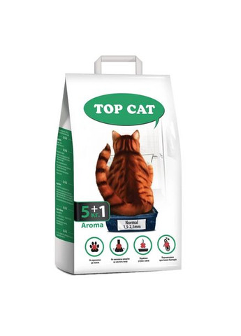 Наповнювач для котячого туалету ТОР САТ NORMAL бентонітовий комкуючий з ароматом лаванди 5+1 кг. Top Cat (267818534)