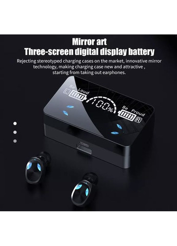 Бездротові Bluetooth навушники X3 з LED підсвічуванням, індикатором заряду, павербанком і сенсорами TWS (367401964)