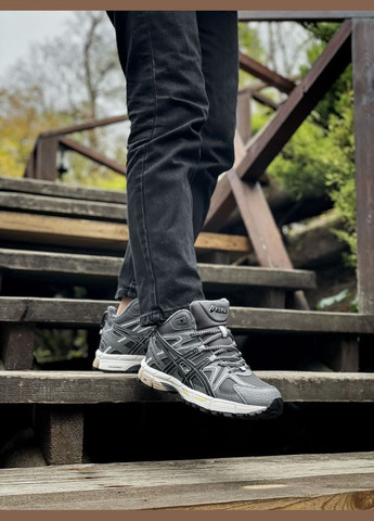 Кроссовки зимние женские и мужские Asics Gel-Kahana 8 winter fur gray | Асикс Гель-Кахана 8 серые внутри мех No Brand серые зима (307827365)