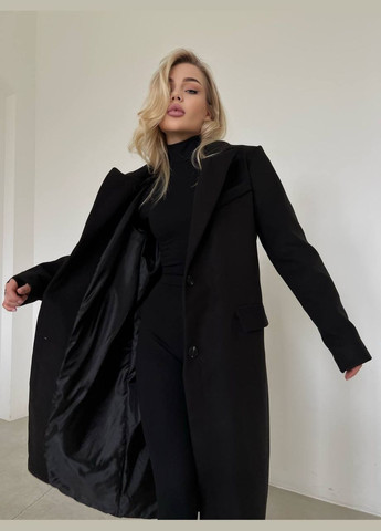 Чорне демісезонне Трендове пальто оверсайз No Brand