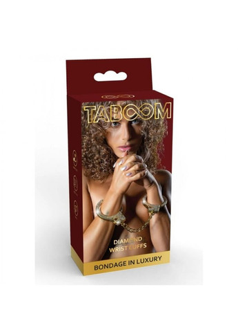 Наручники золоті оздоблені камінням Diamond Wrist Cuffs Gold Taboom (297399748)
