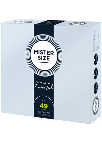 Pure feel - 49 (36 condoms), товщина 0,05 мм - CherryLove Mister Size (296930484)
